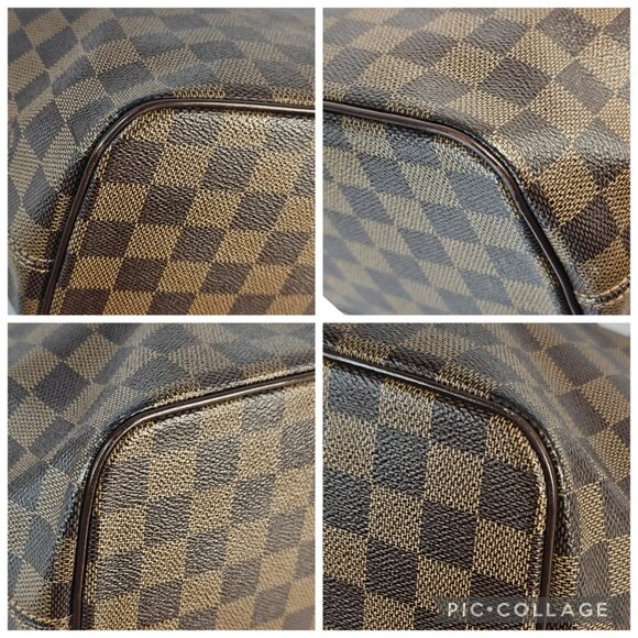 LOUIS VUITTON SALEYA PM Damier Ebene Satchel Bag Tote Leather Monogram Handbag - Picture 6 of 15